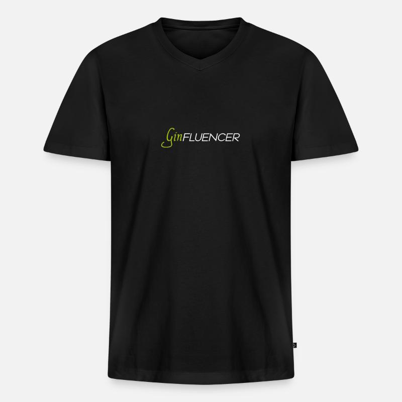 Ginfluencer - Männer Premium Bio T-Shirt mit V-Ausschnitt - Schwarz