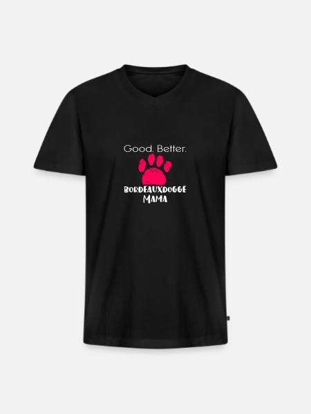 Dogue de Bordeaux - T-shirt encolure en V Premium bio Homme - noir