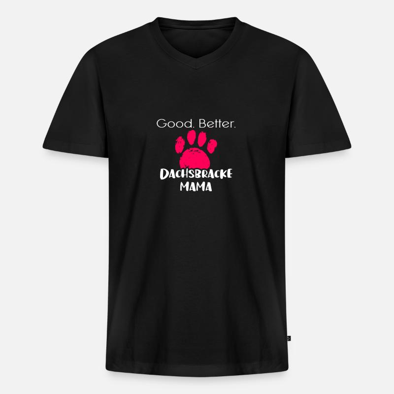 Dachsbracke - Männer Premium Bio T-Shirt mit V-Ausschnitt - Schwarz