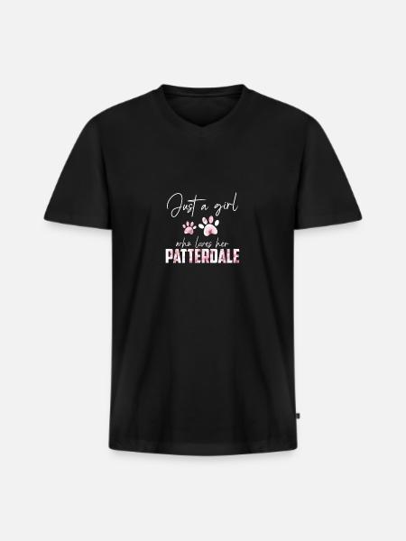 Patterdale - Men's Premium Organic T-shirt with V-neck - black