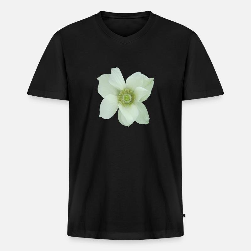 Flower de - Männer Premium Bio T-Shirt mit V-Ausschnitt - Schwarz