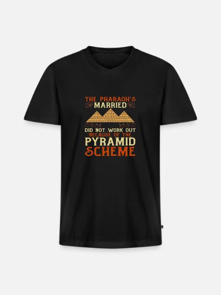 Pharaoh's Married Pyramid Mythology - Men's Premium Organic T-shirt with V-neck - black