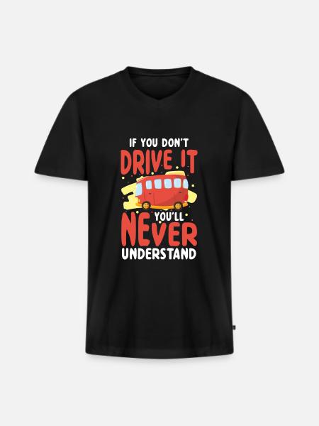 Driver Profession Work - Men's Premium Organic T-shirt with V-neck - black