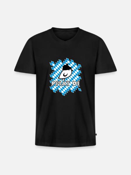 TWEETLERCOOLS - pfiat di - Men's Premium Organic T-shirt with V-neck - black