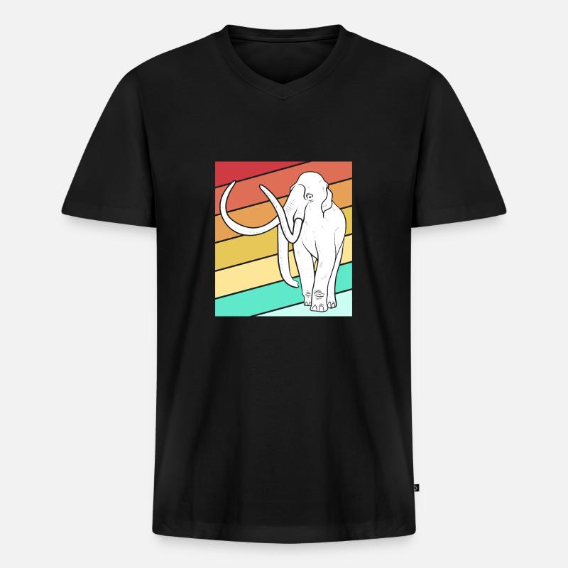 Mammut - Männer Premium Bio T-Shirt mit V-Ausschnitt - Schwarz