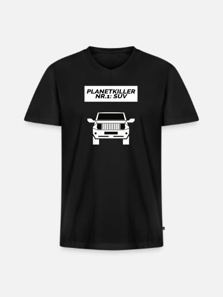 RIP climate SUV pollution demonstration - Men's Premium Organic T-shirt with V-neck - black
