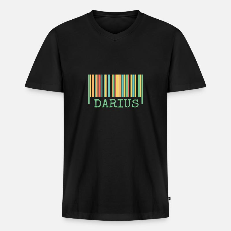 Name darius - Männer Premium Bio T-Shirt mit V-Ausschnitt - Schwarz
