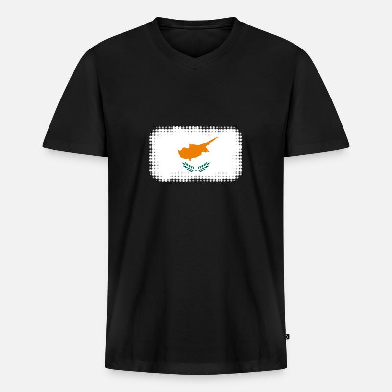 Zypern Zypern - Männer Premium Bio T-Shirt mit V-Ausschnitt - Schwarz