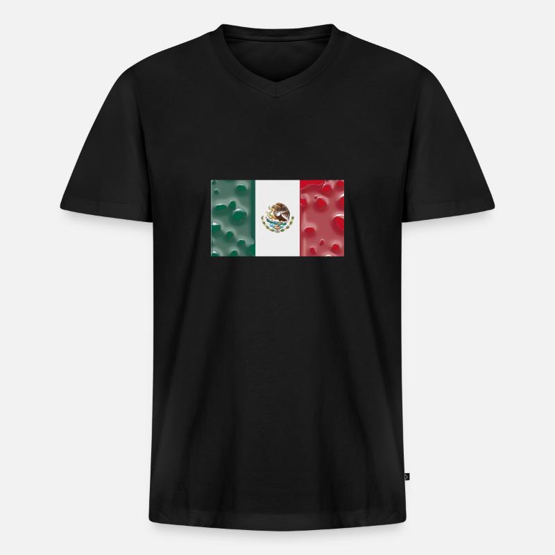 Mexiko - Männer Premium Bio T-Shirt mit V-Ausschnitt - Schwarz