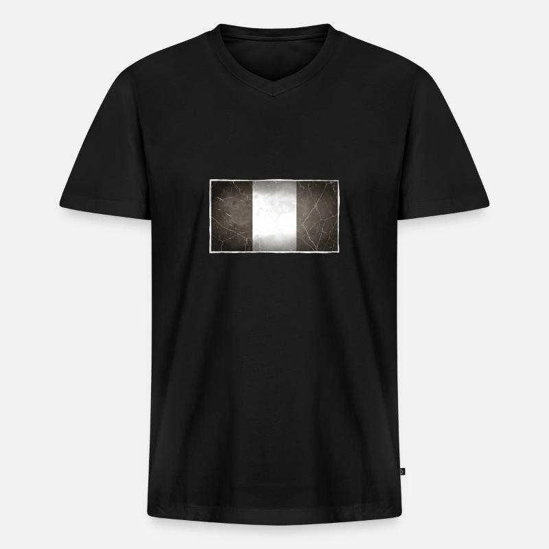 Frankreich - Männer Premium Bio T-Shirt mit V-Ausschnitt - Schwarz