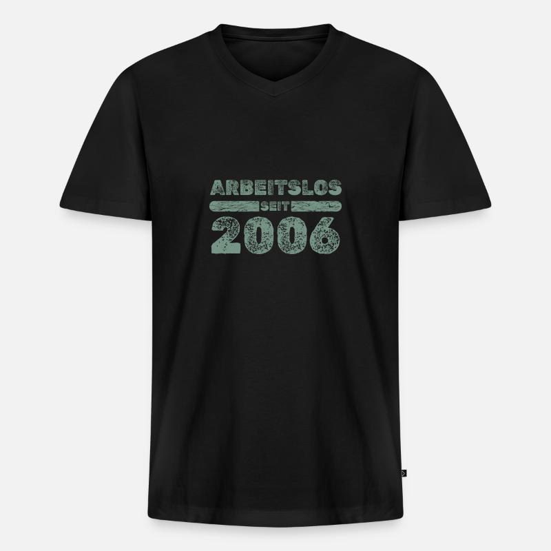 2006 2006 - Männer Premium Bio T-Shirt mit V-Ausschnitt - Schwarz