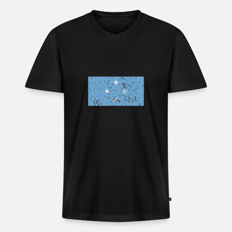 Mikronesien Mikronesien - Männer Premium Bio T-Shirt mit V-Ausschnitt - Schwarz