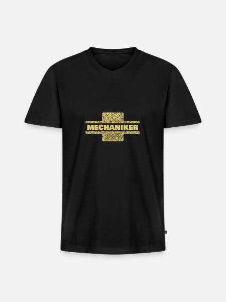 Beruf Mechaniker - Männer Premium Bio T-Shirt mit V-Ausschnitt - Schwarz