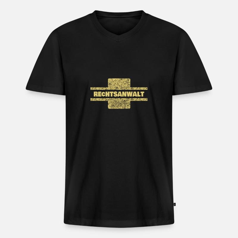 Beruf Rechtsanwalt - Männer Premium Bio T-Shirt mit V-Ausschnitt - Schwarz