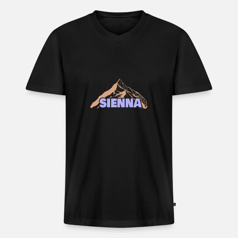 Sienna als Geschenkidee - Männer Premium Bio T-Shirt mit V-Ausschnitt - Schwarz