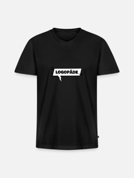 Speech therapist as education - Men's Premium Organic T-shirt with V-neck - black