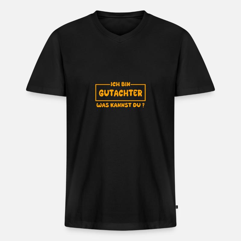 Beruf Gutachter - Männer Premium Bio T-Shirt mit V-Ausschnitt - Schwarz
