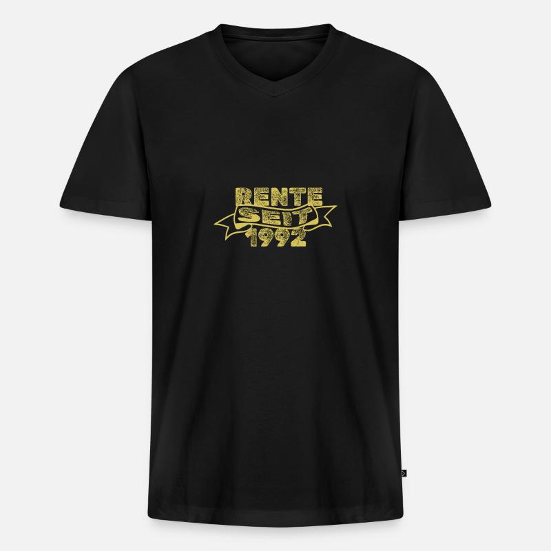 Jahr 1992 - Männer Premium Bio T-Shirt mit V-Ausschnitt - Schwarz