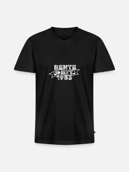 1983 - Männer Premium Bio T-Shirt mit V-Ausschnitt - Schwarz