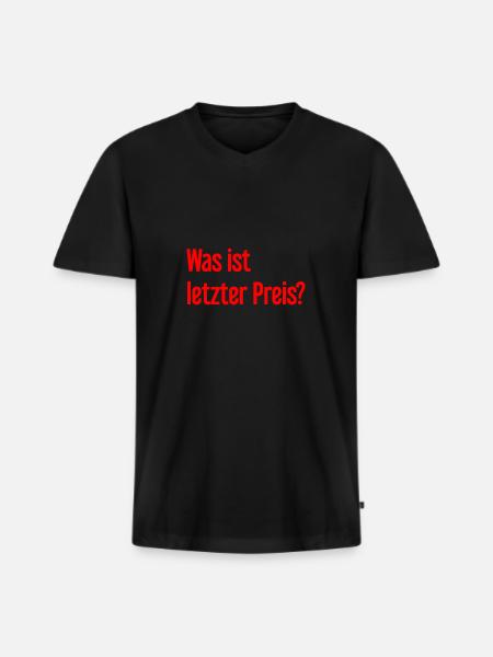What is last price? - Men's Premium Organic T-shirt with V-neck - black