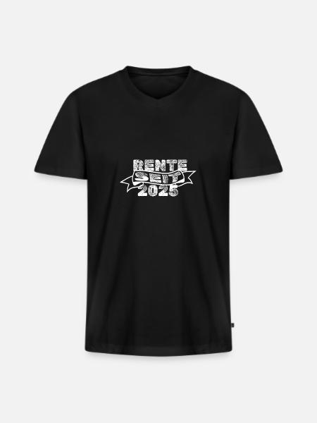 Pensioners 2025 - Men's Premium Organic T-shirt with V-neck - black
