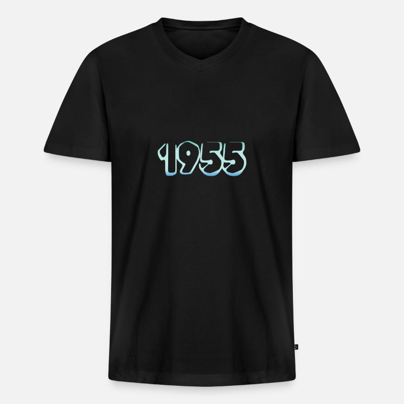 Eisberg 1955 - Männer Premium Bio T-Shirt mit V-Ausschnitt - Schwarz