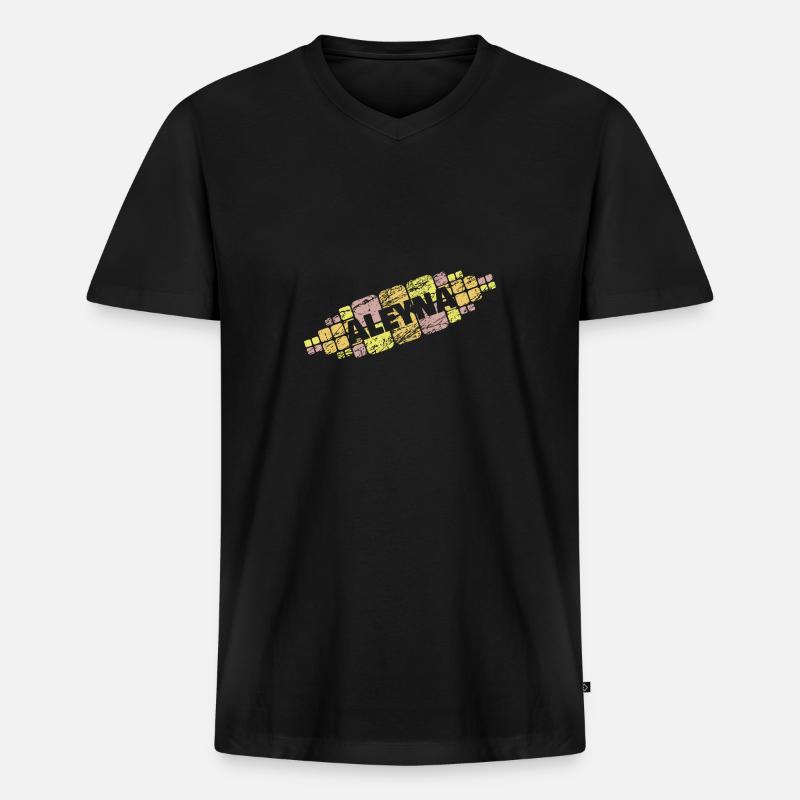 Mama Aleyna - Männer Premium Bio T-Shirt mit V-Ausschnitt - Schwarz
