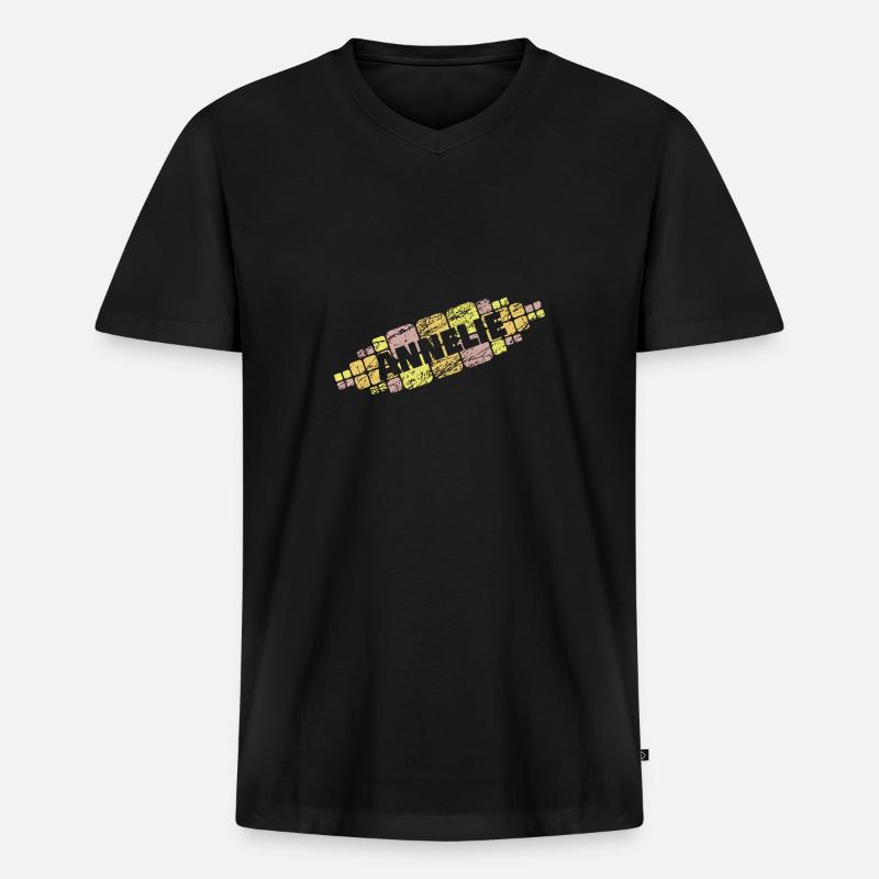 Mama Annelie - Männer Premium Bio T-Shirt mit V-Ausschnitt - Schwarz