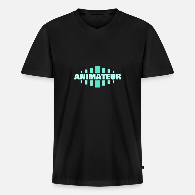 Beruf Animateur - Männer Premium Bio T-Shirt mit V-Ausschnitt - Schwarz