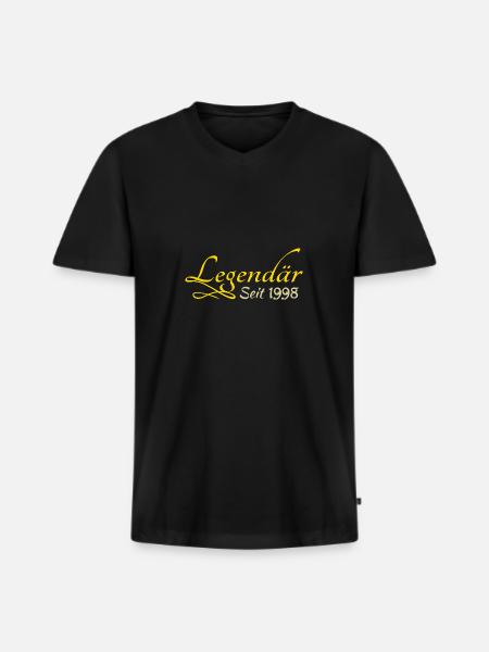 Jahr 1998 - Männer Premium Bio T-Shirt mit V-Ausschnitt - Schwarz
