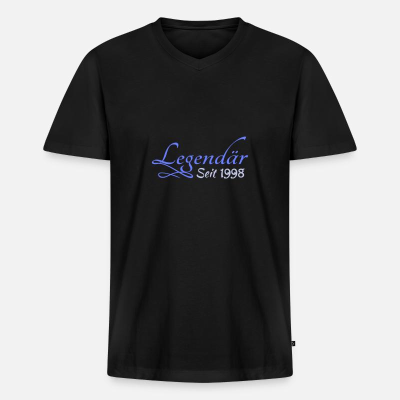 Held 1998 - Männer Premium Bio T-Shirt mit V-Ausschnitt - Schwarz