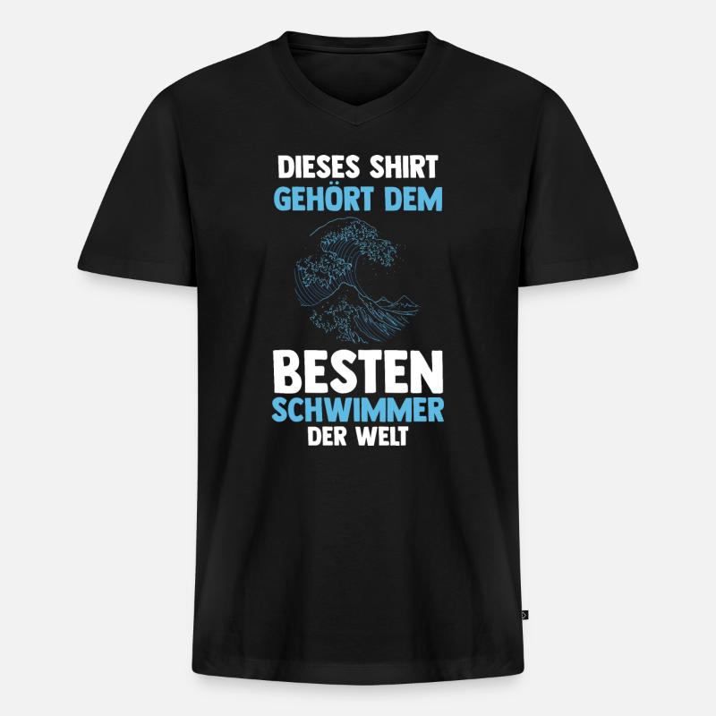 Schullehrer Lehrer - Männer Premium Bio T-Shirt mit V-Ausschnitt - Schwarz