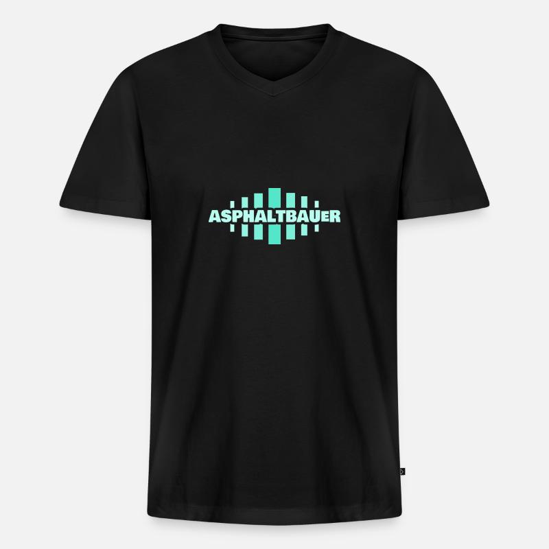 Geschenk für Asphaltbauer - Männer Premium Bio T-Shirt mit V-Ausschnitt - Schwarz