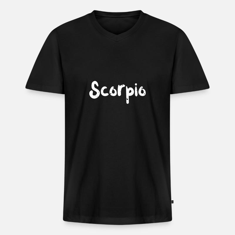 Scorpio - Astrology - Männer Premium Bio T-Shirt mit V-Ausschnitt - Schwarz