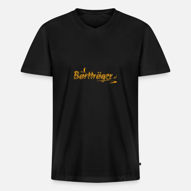 Geschenkidee Bartträger Bartstyles Bart - Männer Premium Bio T-Shirt mit V-Ausschnitt - Schwarz