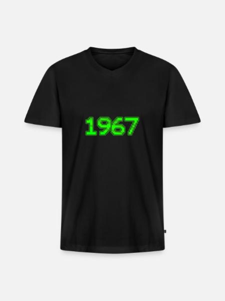 Funny 1967 - Men's Premium Organic T-shirt with V-neck - black