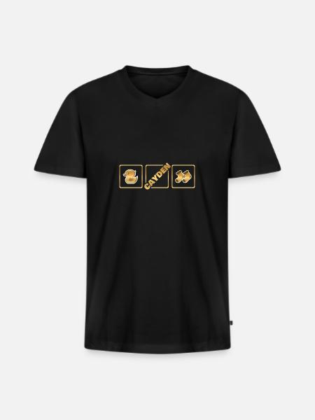Nativity Cayden - Men's Premium Organic T-shirt with V-neck - black