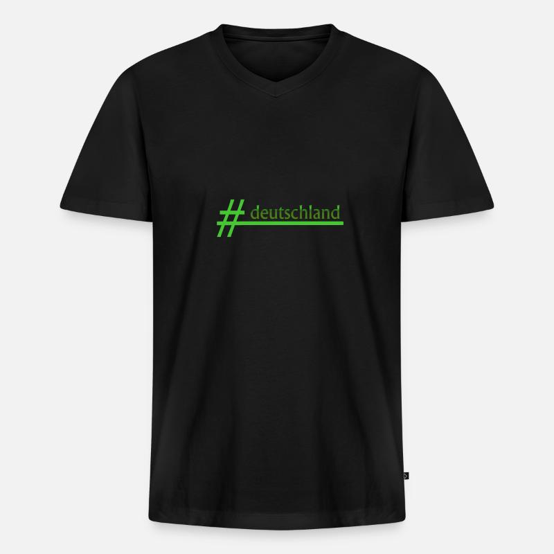 Germany Deutschland - Männer Premium Bio T-Shirt mit V-Ausschnitt - Schwarz