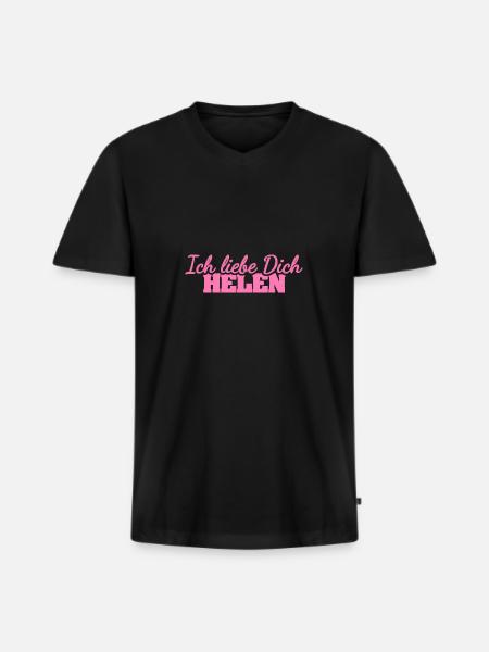 Geschenk für Helen - Männer Premium Bio T-Shirt mit V-Ausschnitt - Schwarz
