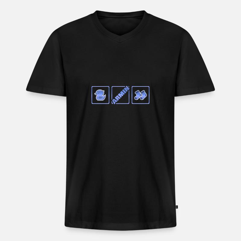 Geburt Armin - Männer Premium Bio T-Shirt mit V-Ausschnitt - Schwarz