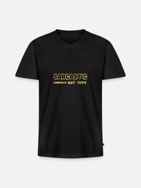 Sarcastic 1999 - Men's Premium Organic T-shirt with V-neck - black