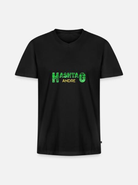 Gift for Andre - Men's Premium Organic T-shirt with V-neck - black