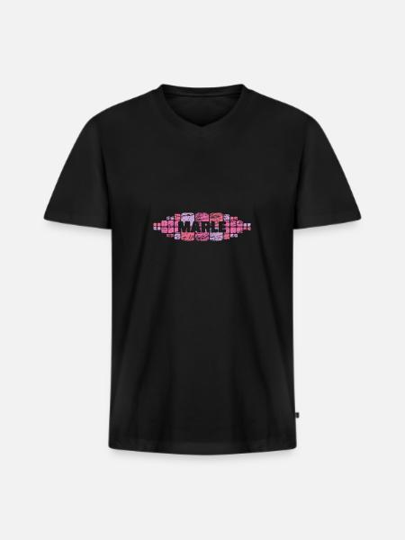Mère pour Marle Mutti Mama - T-shirt encolure en V Premium bio Homme - noir