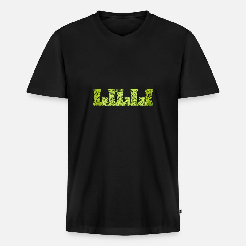 Name Lilli - Männer Premium Bio T-Shirt mit V-Ausschnitt - Schwarz