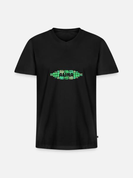 Mom Alina - Men's Premium Organic T-shirt with V-neck - black