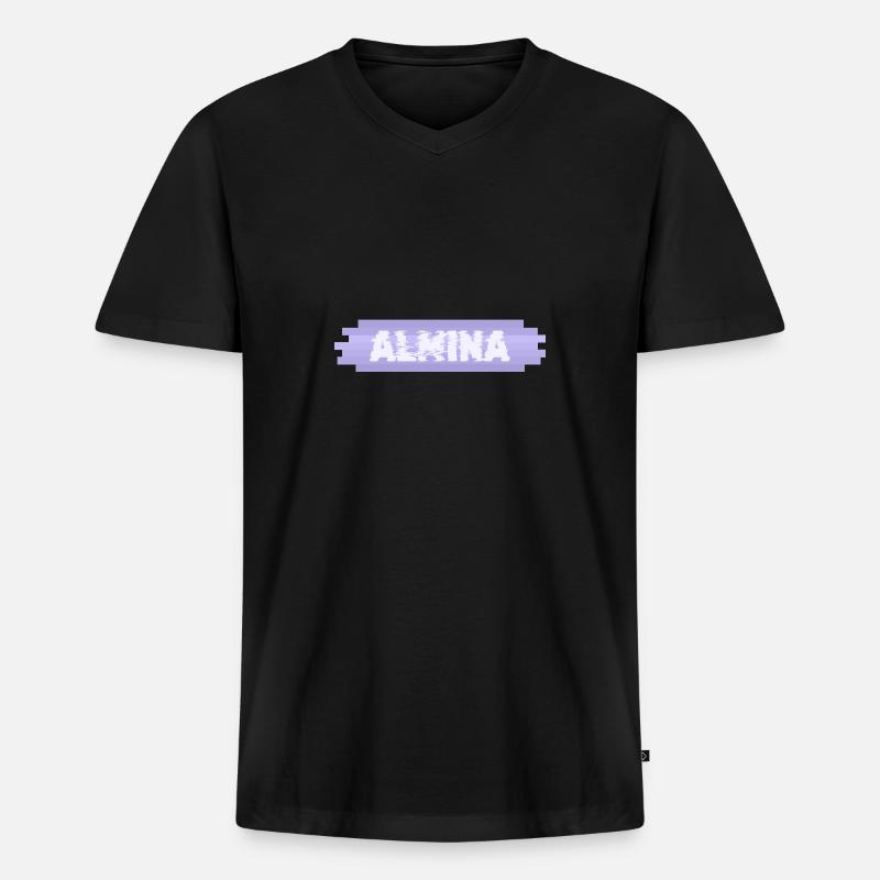 Mutter Almina - Männer Premium Bio T-Shirt mit V-Ausschnitt - Schwarz