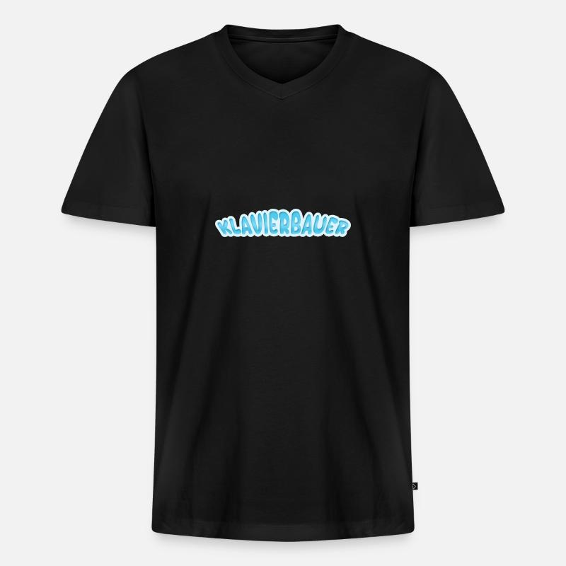 Klavierbauer Klavierbauer - Männer Premium Bio T-Shirt mit V-Ausschnitt - Schwarz