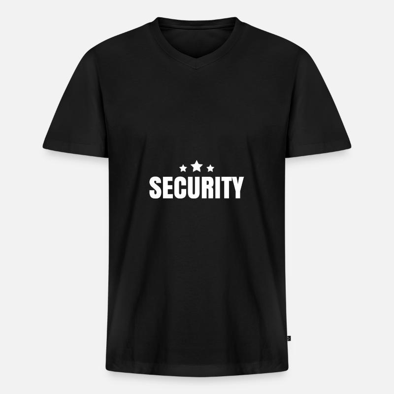 Security Bouncer Security Man Security - Men's Premium Organic T-shirt with V-neck - black