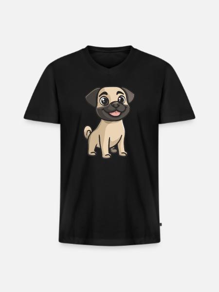 Kangal Dog Cute - Men's Premium Organic T-shirt with V-neck - black