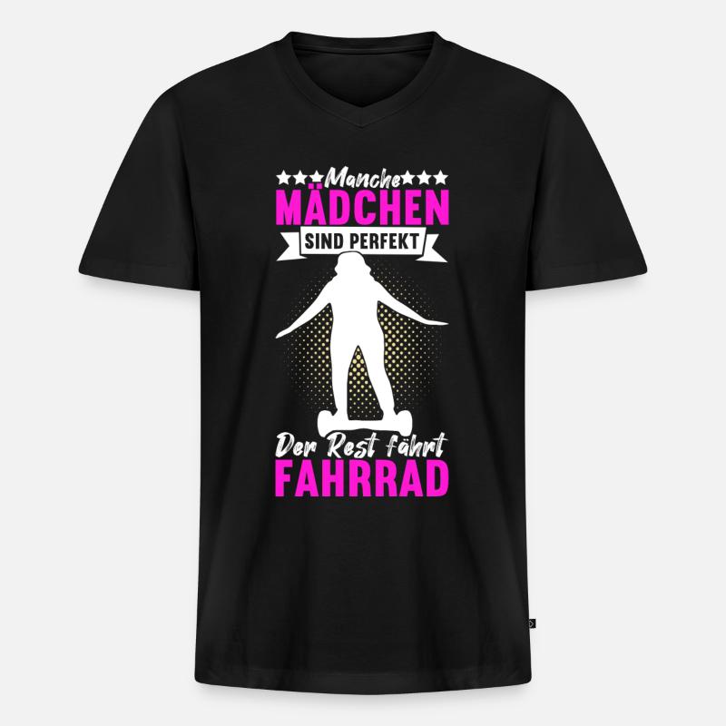 Hoverboard Skating - Männer Premium Bio T-Shirt mit V-Ausschnitt - Schwarz